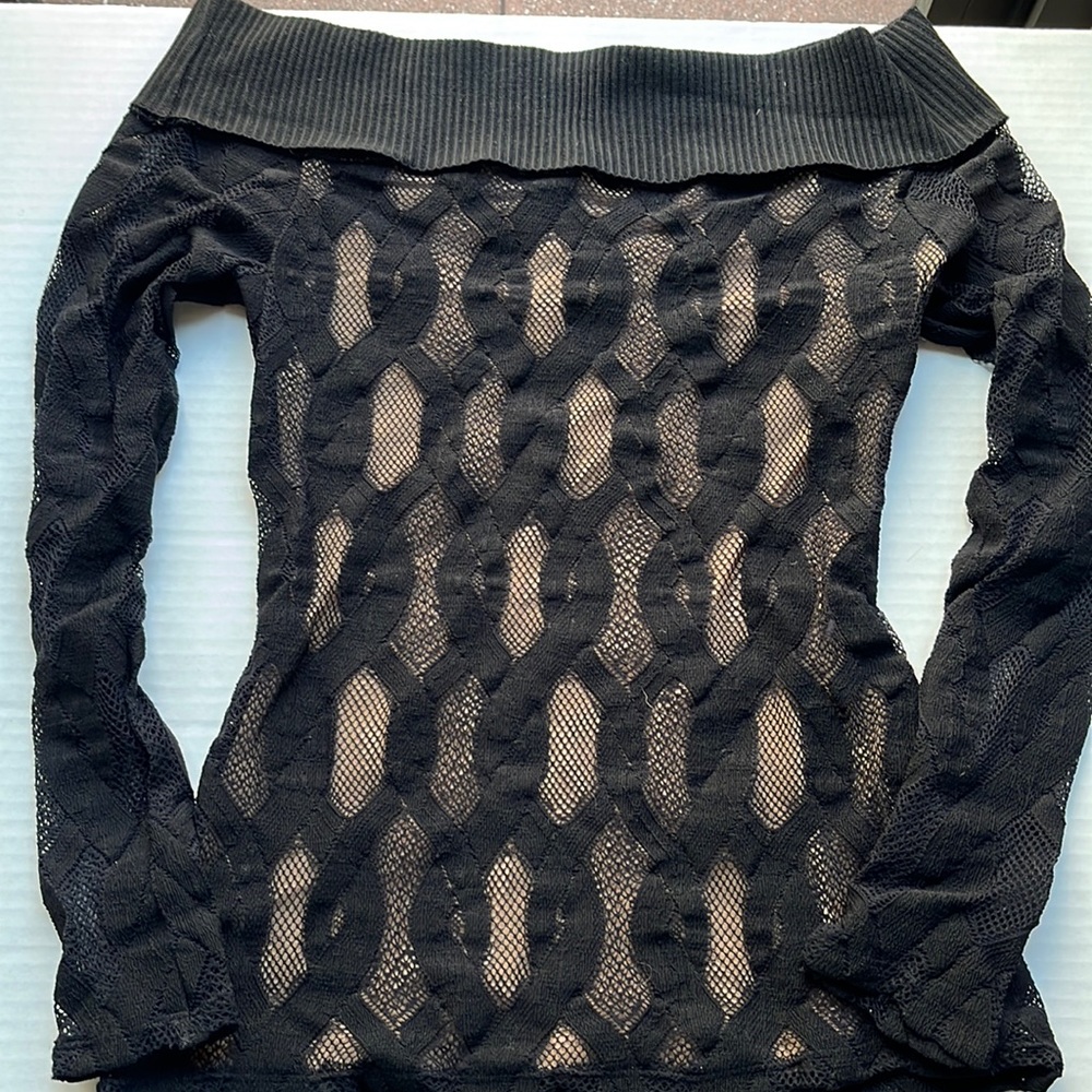 Anne Fontaine off the shoulder top with nude underlining.